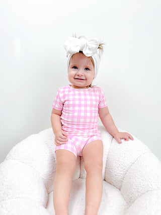 TAFFY PINK GINGHAM DREAM SHORT SET