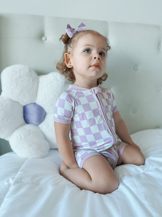 PERIWINKLE CHECKERS DREAM SHORTIE