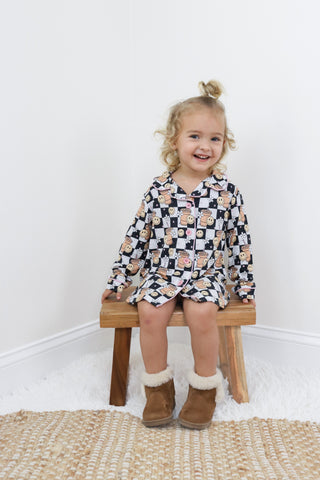 SMILEY CUP OF CHECKERS GIRL'S DREAM GOWN