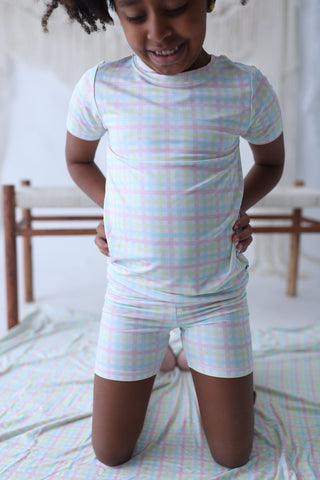 SPRING GINGHAM DREAM SHORT SET