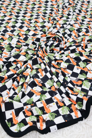 RACING CARROT CHECKERS DREAM BLANKET