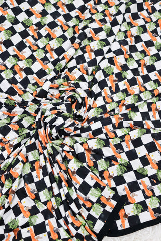 RACING CARROT CHECKERS DREAM BLANKET