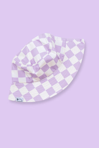 PERIWINKLE CHECKERS DREAM BUCKET HAT