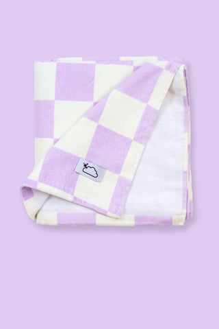 PERIWINKLE CHECKERS DREAM TOWEL