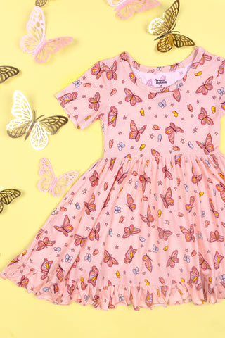 CHASING BUTTERFLIES DREAM RUFFLE DRESS