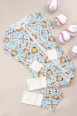 BASEBALL SMILEY DREAM ROMPER