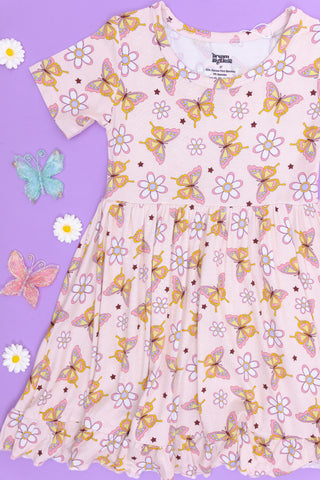 BLOSSOMIN' BUTTERFLY DREAM RUFFLE DRESS