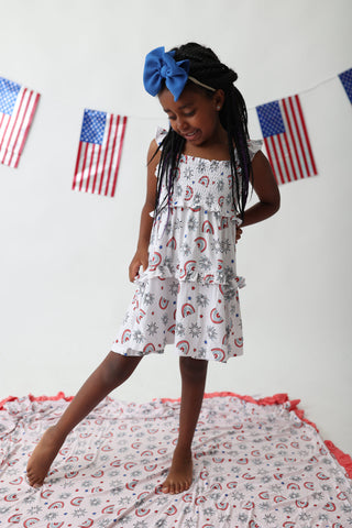 PORTER IN THE USA DREAM SMOCKED BABYDOLL DRESS