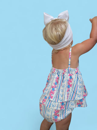 PETITE POSIE DREAM RUFFLED BUBBLE ROMPER
