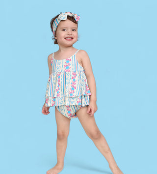 PETITE POSIE DREAM RUFFLED BUBBLE ROMPER