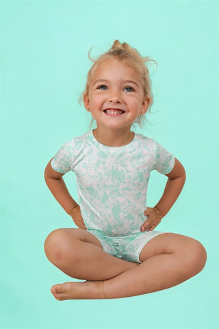 SEAFOAM TIE DYE DREAM SHORT SET