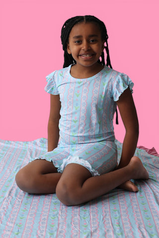 WHIMSY TULIP DREAM RUFFLE SHORT SET