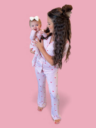 SWEETHEART STRIPES DREAM RUFFLE ROMPER