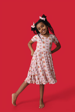 BERRY BEAR BLISS DREAM RUFFLE DRESS