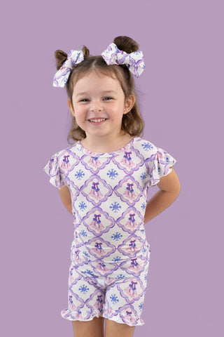 ICY WONDERLAND DREAM RUFFLE SHORT SET