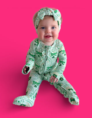 CLOVER & COINS DREAM RUFFLE ROMPER