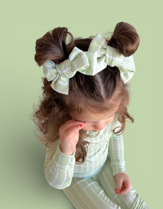 SPRINGTIME STRIPE DREAM BOW HAIR CLIPS