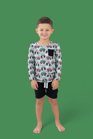 REVVED UP FOR CHRISTMAS DREAM LONG SLEEVE POCKET TEE