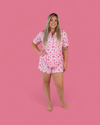 BOW CHECKERED CHARM WOMEN’S DREAM SHORT SET