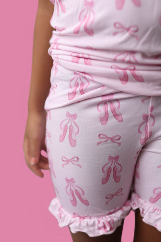 BALLET BOW BLISS DREAM RUFFLE SHORT SET