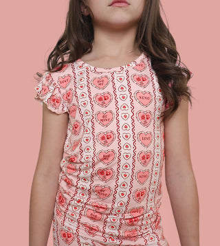 CANDY HEARTS DREAM RUFFLE SHORT SET