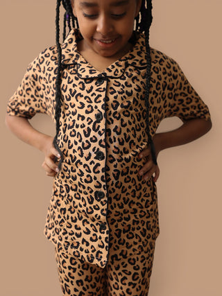 LEOPARD DREAM GIRL'S FLARE SET