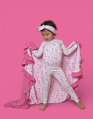 PINK PUPPY TOILE DREAM SET