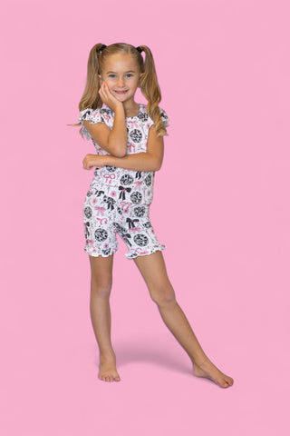 MIDNIGHT DISCO DARLING DREAM RUFFLE SHORT SET