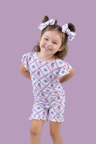 ICY WONDERLAND DREAM RUFFLE SHORT SET