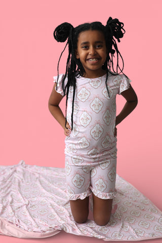 BUNNY BOW BLOSSOMS DREAM RUFFLE SHORT SET