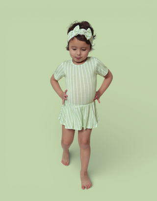 SPRINGTIME STRIPE DREAM BODYSUIT DRESS