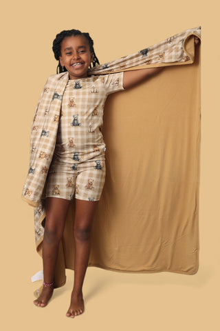 TEDDY CHECK DREAM SHORT SET