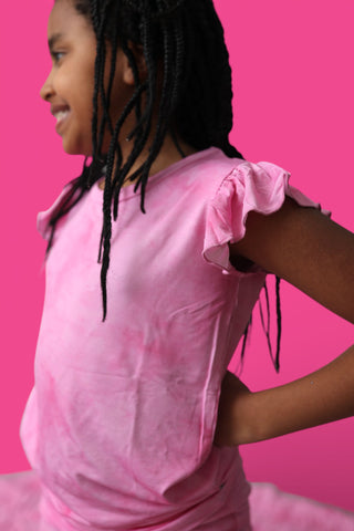 PINK DAYDREAM DREAM RUFFLE SHORT SET