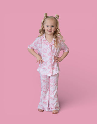 BLUSH BUNNY TOILE DREAM GIRL'S FLARE SET