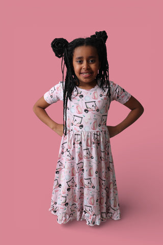 PRETTY AND PAR DREAM RUFFLE DRESS