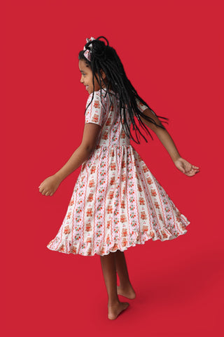 BERRY BEAR BLISS DREAM RUFFLE DRESS