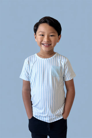 SEASIDE STRIPE DREAM POCKET TEE