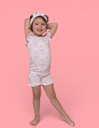 BUNNY BOW BLOSSOMS DREAM RUFFLE SHORT SET