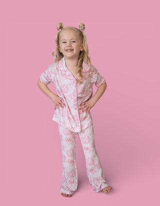 BLUSH BUNNY TOILE DREAM GIRL'S FLARE SET