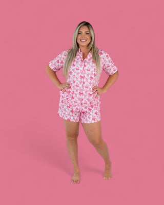 BOW CHECKERED CHARM WOMEN’S DREAM SHORT SET