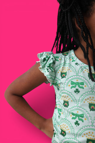 CLOVER & COINS DREAM RUFFLE SHORT SET