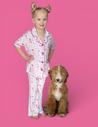 PINK PUPPY TOILE DREAM GIRL'S FLARE SET