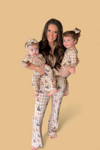 TEDDY CHECK DREAM ROMPER