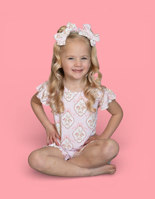 BUNNY BOW BLOSSOMS DREAM RUFFLE SHORT SET