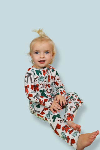 BE MERRY BOWS DREAM RUFFLE ROMPER