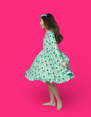 CLOVER & COINS DREAM RUFFLE DRESS