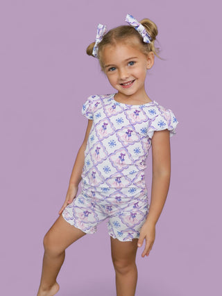 ICY WONDERLAND DREAM RUFFLE SHORT SET