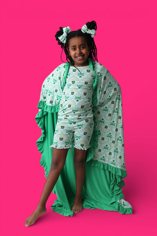 CLOVER & COINS DREAM RUFFLE BLANKET