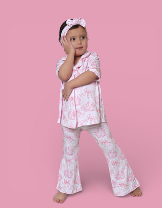 BLUSH BUNNY TOILE DREAM GIRL'S FLARE SET