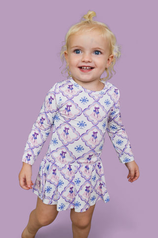 ICY WONDERLAND LONG SLEEVE DREAM BODYSUIT DRESS